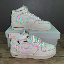 Cargar imagen en el visor de la galería, Air Force 1 07 Mid Beige Black Colorfull AQ2898-008
