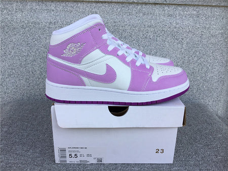 Air Jordan 1 Mid Purple Gray 555112-100