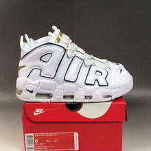 Cargar imagen en el visor de la galería, Air More Uptempo 96 White Blue Gold 921948-109

