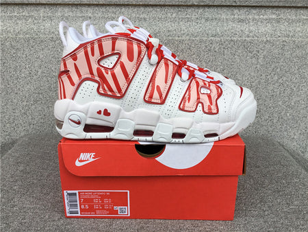 Air More Uptempo 96 White Varsity Red-White Custom 921948-102