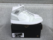 Cargar imagen en el visor de la galería, Air Jordan 1 Mid White Photon Dust Grey Fog DC9035-100
