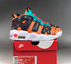 Air More Uptempo GS Total Orange Black Hiper Jade AT3408-800