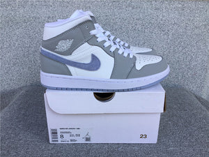 Air Jordan 1 Mid White Gray Blue (2021) BQ6472-105