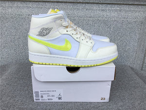 Air Jordan 1 Mid SE Sail Lt Vltge Ylw ll-White (2021) DB2822-107