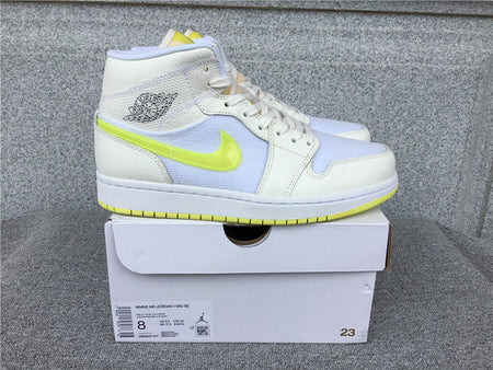 Air Jordan 1 Mid SE Sail Lt Vltge Ylw ll-White (2021) DB2822-107