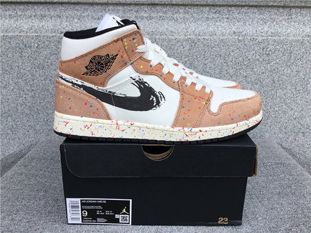 Air Jordan 1 Mid SE Sail Black Cider Chile Red (2021) DA8005-100