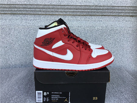 Air Jordan 1 Mid Gym Red Black White 554724-605