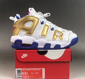 Air More Uptempo White Fuchsia Blast Metallic Gold Racer Blue 415082 106