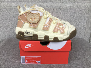 Air More Uptempo GS Coconut Milk Team Gold Gum Dark Brown DX1939-100