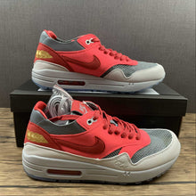 Cargar imagen en el visor de la galería, Clot x Air Max 1 Kiss of Death Solar Red University Red Cool Grey DD1870-600
