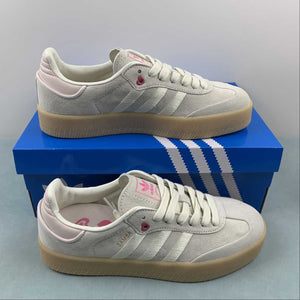 Adidas Samba Vegan Light Gray Pink Rubber ID1104