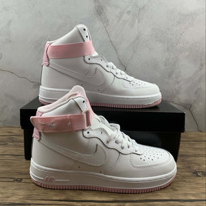 Air Force 1 07 Mid Summit White & Pink Women's CD6916-102