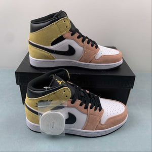 Air Jordan 1 Mid SE Flight Club Magic Ember Sundial White Black DX4332-800