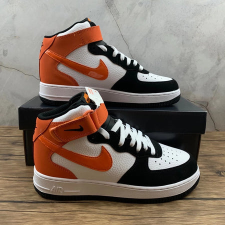 Air Force 1 07 Mid White Black Orange 554724 058