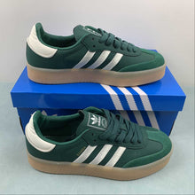 Cargar imagen en el visor de la galería, Adidas Samba Vegan Dark Green Cloud White Gold IF1835
