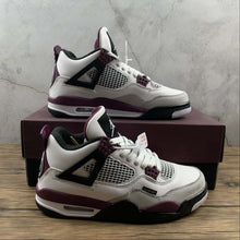 Cargar imagen en el visor de la galería, Air Jordan 4 Retro PSG Paris Saint Germain White Neutral Gray Black CZ5624-100
