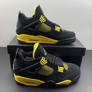 Air Jordan 4 Retro Thunder Black White Tour Yellow DH6927-017