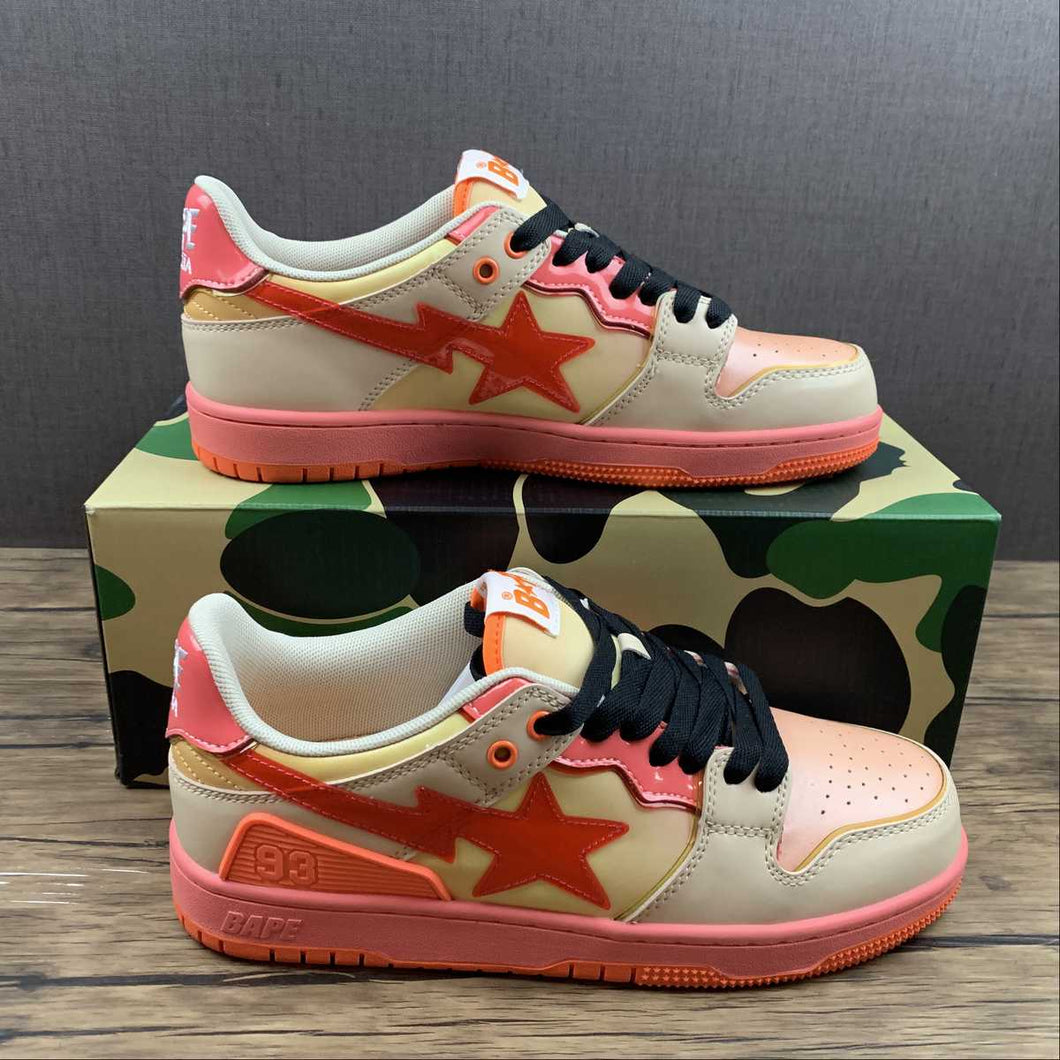 BAPE Sk8 STA Orange Pink Grey