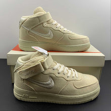 Cargar imagen en el visor de la galería, Air Force 1 07 Mid Stussy Fossil Sail DJ7841-200
