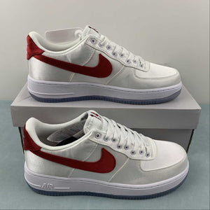 Air Force 1 Low 07 ESS Satin White Varsity Red DX6541-100