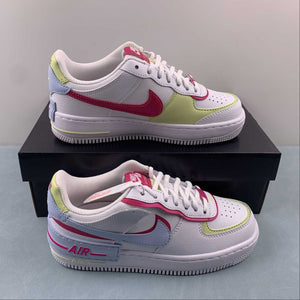 Air Force 1 Shadow White Fireberry Light Lemon Twist Blue Tint FQ8885-100