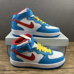 Air Force 1 07 Mid Doraemon White Blue Red Yellow GB1236-160