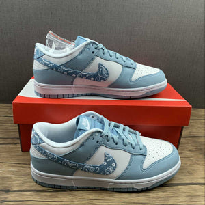 SB Dunk Low Essential Paisley Pack Worn Blue White DH4401-101
