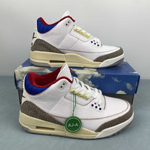 Cargar imagen en el visor de la galería, Air Jordan 3 Retro OG SP White Black Sport Royal IB1482-100
