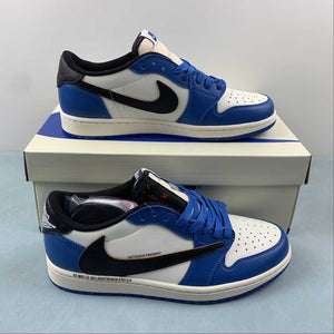 Travis Scott x Air Jordan 1 Low OG SP Blue Inverted Hook DM7866-888