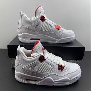 Air Jordan 4 Retro GS University Red White Metallic Silver 408452-112