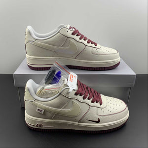 Air Force 1 07 Low Pearlescent Beige Dark Red DD9915-666