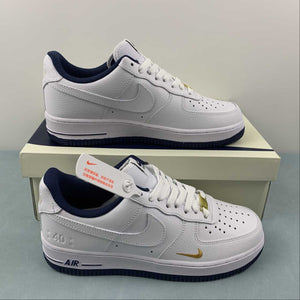 Air Force 1 07 Low Navy Blue White Gold DD1225-006