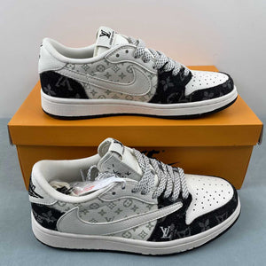 Fragment Design x Travis Scott x Air Jordan 1 Low OG SP LV Off White Black SJ2068-008
