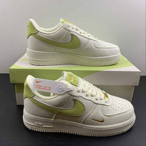 Air Force 1 07 Low Cream Metallic Gold Green Sail MN5696-109