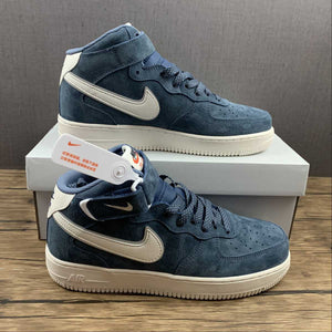 Air Force 1 07 Mid Suede Navy Blue White AA1118-007