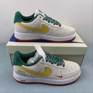 Air Force 1 07 Low Green Gold White Red HX123-002
