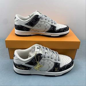 LV x SB Dunk Low 2024 White Black Gold FC1688-163