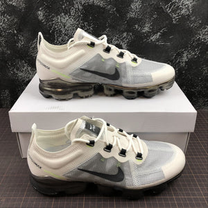 Air VaporMax 2019 White Dark Grey Platinum Tint Lime Blast AT6810-100