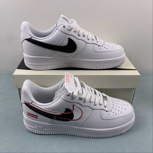 Supreme x Air Force 1 07 Low White Black Double Hook Shadow CU9225-100