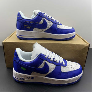 Louis Vuitton x Air Force 1 White Blue 3308-4