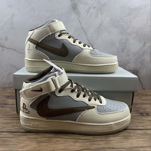 Air Force 1 07 Mid TS PS5 Beige Grey Brown BQ5828-202