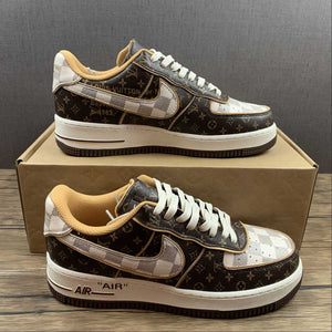 LV x Air Force 1 07 Low Damier Azur Brown LV Monogram 8A8PYL-101