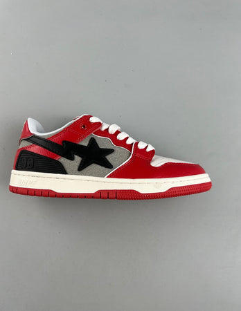 BAPE Sk8 STA Red Grey