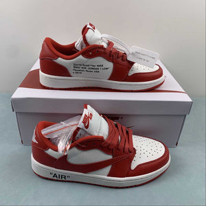 Travis Scott x Air Jordan 1 Low OG Red White Black DM7890-103