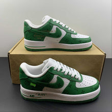 Cargar imagen en el visor de la galería, Louis Vuitton x Air Force 1 White Green MS0232
