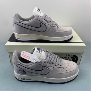 The North Face x Air Force 1 07 Low Suede Gray Navy Blue HD9999-001