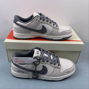 Stussy x SB Dunk Low Off White Gray Navy Blue DQ1098-339