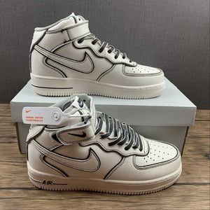 Air Force 1 07 Mid Beige Black Colorfull AQ2898-008