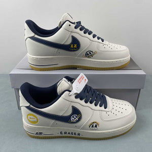 Air Force 1 07 Low Beige Dark Blue Yellow XC2351-033