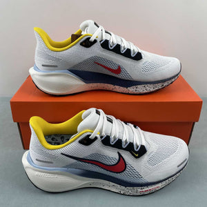 Air Zoom Pegasus 41 White Psychic Blue Speed Yellow Speed Red HJ9068-100